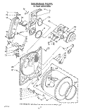 BULKHEAD Diagram and Parts List for LG6101XSW0  Whirlpool Dryer