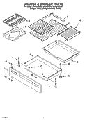 DRAWER & BROILER PARTS Diagram and Parts List for GS440LEMB5  Whirlpool Range