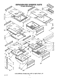 REFRIGERATOR INTERIOR Diagram and Parts List for KSRF22DSWHY0  KitchenAid Refrigerator