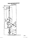BRAKE AND DRIVE TUBE Diagram and Parts List for KAWE800TWH0  KitchenAid Washer