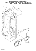 REFRIGERATOR LINER PARTS Diagram and Parts List for ED5JHAXTS01  Whirlpool Refrigerator