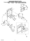 DISPENSER FRONT PARTS Diagram and Parts List for ED2FHEXST05  Whirlpool Refrigerator