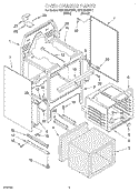 OVEN CHASSIS Diagram and Parts List for KERC500HBT1  KitchenAid Range