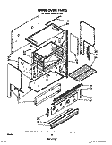 UPPER OVEN Diagram and Parts List for SE960PEPW0  Whirlpool Range