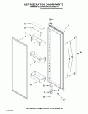 REFRIGERATOR DOOR PARTS Diagram and Parts List for ISC23CNEXW00  Whirlpool Refrigerator