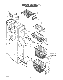 FREEZER LINER Diagram and Parts List for KSRS27QAWH04  KitchenAid Refrigerator