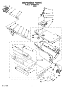 DISPENSER PARTS Diagram and Parts List for WFW9200SQ10  Whirlpool Washer