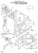 SECTION Diagram and Parts List for TEDS680BQ1  Estate Dryer