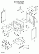 CHASSIS PARTS Diagram and Parts List for RF212PXSQ4  Whirlpool Range