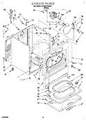 CABINET Diagram and Parts List for KGYE677BWH1  KitchenAid Dryer