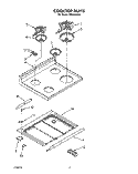 Part Location Diagram of 4320504 Whirlpool Cooktop (White)