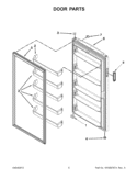 Part Location Diagram of WP4-65450-001 Whirlpool Rail