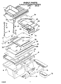 SHELF PARTS Diagram and Parts List for ET9AHTXMQ02  Whirlpool Refrigerator
