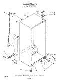 CABINET Diagram and Parts List for EV150FXRW0  Whirlpool Freezer
