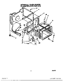 INTERNAL OVEN Diagram and Parts List for FEP310YW0  Roper Range
