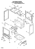 CHASSIS PARTS Diagram and Parts List for RF3020XKQ3  Whirlpool Range