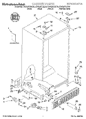 CABINET, LITERATURE Diagram and Parts List for KSRS25CHWH00  KitchenAid Refrigerator