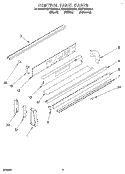 CONTROL PANEL Diagram and Parts List for KDDT207BBL1  KitchenAid Range