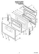 DOOR PARTS, OPTIONAL PARTS Diagram and Parts List for FGS326RD3  Roper Range