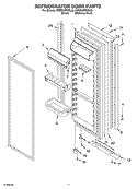 REFRIGERATOR DOOR PARTS Diagram and Parts List for KSRB22FKSS03  KitchenAid Refrigerator