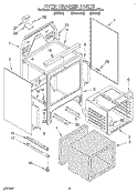 OVEN CHASSIS Diagram and Parts List for KERC500YBL0  KitchenAid Range