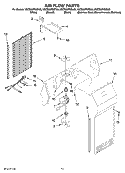 AIR FLOW PARTS Diagram and Parts List for KSCS25FSBL03  KitchenAid Refrigerator