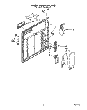 INNER DOOR Diagram and Parts List for DP8500XXN1  Whirlpool Dishwasher