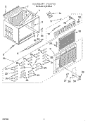 CABINET Diagram and Parts List for ACE184XJ0  Whirlpool Air Conditioner