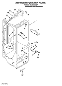 REFRIGERATOR LINER PARTS Diagram and Parts List for KSCS25MSMS01  KitchenAid Refrigerator