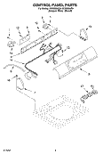 CONTROL PANEL Diagram and Parts List for GSX9885JT0  Whirlpool Washer