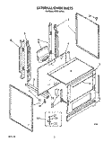 EXTERNAL OVEN Diagram and Parts List for FGP210VW4  Roper Range