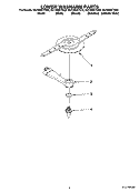 LOWER WASHARM PARTS Diagram and Parts List for DU1055XTST3  Whirlpool Dishwasher
