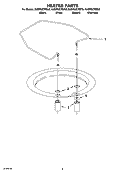 HEATER PARTS Diagram and Parts List for KUDP02CRBT0  KitchenAid Dishwasher