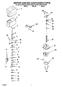 MOTOR AND ICE CONTAINER PARTS Diagram and Parts List for GD2NHAXMQ00  Whirlpool Refrigerator
