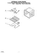 INTERNAL OVEN PARTS Diagram and Parts List for RBD275PRT00  Whirlpool Wall Oven