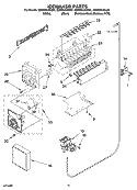 ICEMAKER PARTS, OPTIONAL PARTS (NOT INCLUDED) Diagram and Parts List for GD5RHAXSS01  Whirlpool Refrigerator