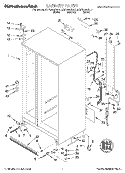 CABINET Diagram and Parts List for KSFS20QEAL1  KitchenAid Refrigerator