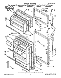 DOOR Diagram and Parts List for ET14JMXAN01  Whirlpool Refrigerator