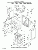 CHASSIS PARTS Diagram and Parts List for WFG361LVS1  Whirlpool Range