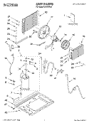 UNIT, LITERATURE Diagram and Parts List for CA12WRL0  Crosley Air Conditioner