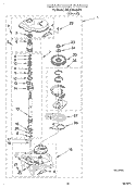 GEARCASE Diagram and Parts List for 7MLSR8544JT0  Whirlpool Washer