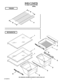 SHELF PARTS Diagram and Parts List for 5VWT31SFYW00  Whirlpool Refrigerator