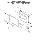 FREEZER DOOR, OPTIONAL Diagram and Parts List for GR2SHKXKQ00  Whirlpool Refrigerator