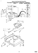 MACHINE BASE Diagram and Parts List for LLV7233AW0  Whirlpool Washer