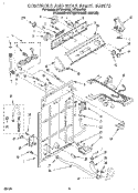 CONTROLS AND REAR PANEL Diagram and Parts List for LST9245BQ0  Whirlpool Washer