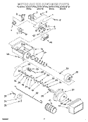 MOTOR AND ICE CONTAINER Diagram and Parts List for GD25DFXFB03  Whirlpool Refrigerator
