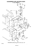 MAGNETRON AND AIR FLOW Diagram and Parts List for MW8550XL0  Whirlpool Microwave
