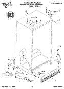 CABINET Diagram and Parts List for ED22ZRXDW01  Whirlpool Refrigerator