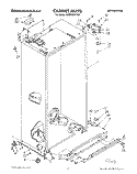 CABINET Diagram and Parts List for KSRF36DTX02  KitchenAid Refrigerator