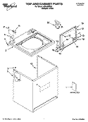 TOP AND CABINET PARTS Diagram and Parts List for LSN1000PQ3  Whirlpool Washer